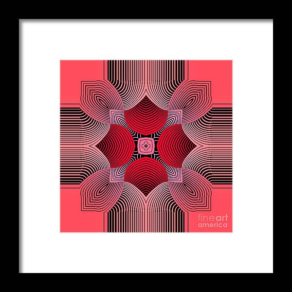 Red Framed Print featuring the digital art Kal - 36c77 by Variance Collections