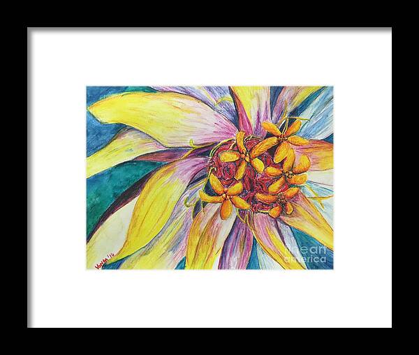 Macro Framed Print featuring the painting Kaleidoscope by Vonda Lawson-Rosa