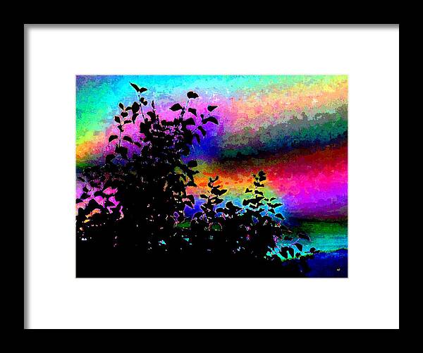 Kaleidoscopic Sky Framed Print featuring the digital art Kaleidoscopic Sky by Will Borden