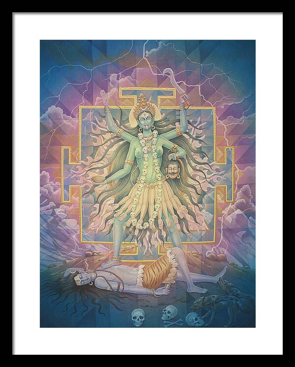 Goddesses Framed Print featuring the painting Kali by Pieter Weltevrede