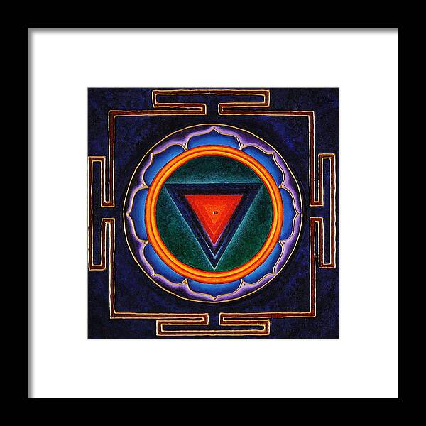 Mandala Framed Print featuring the painting Kali Yantra by Erik Grind