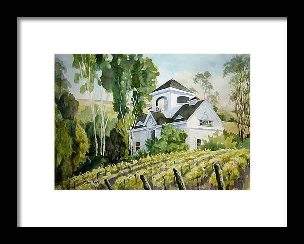 Landscape Framed Print featuring the painting Kalthoff Carrage House by John West