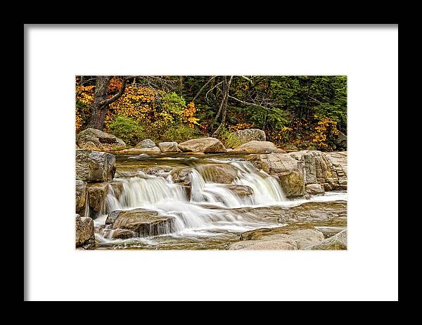Waterfall Framed Print featuring the photograph Kancamagus Cascades by Liz Mackney