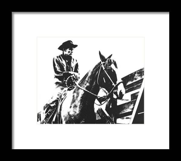 Cowboy Framed Print featuring the photograph Kansas City Cowboy by Don Wolf