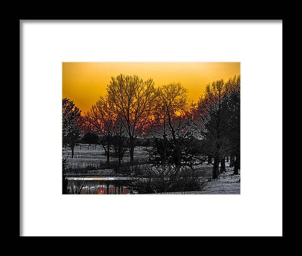 Winter Solstice Framed Print featuring the photograph Kansas Solstice by Abbie Loyd Kern