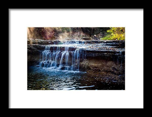 Jay Stockhaus Framed Print featuring the photograph Kansas Waterfall by Jay Stockhaus