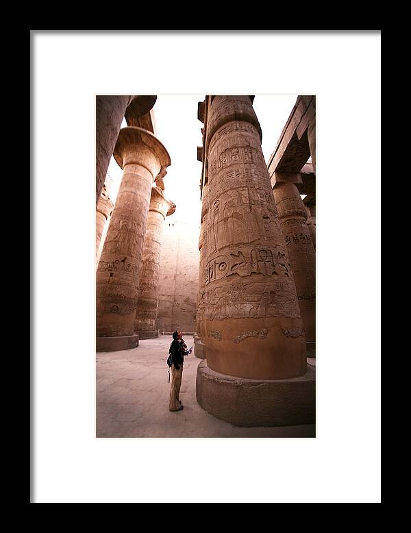Egypt Framed Print featuring the photograph Karnak Temple by Marcus Best