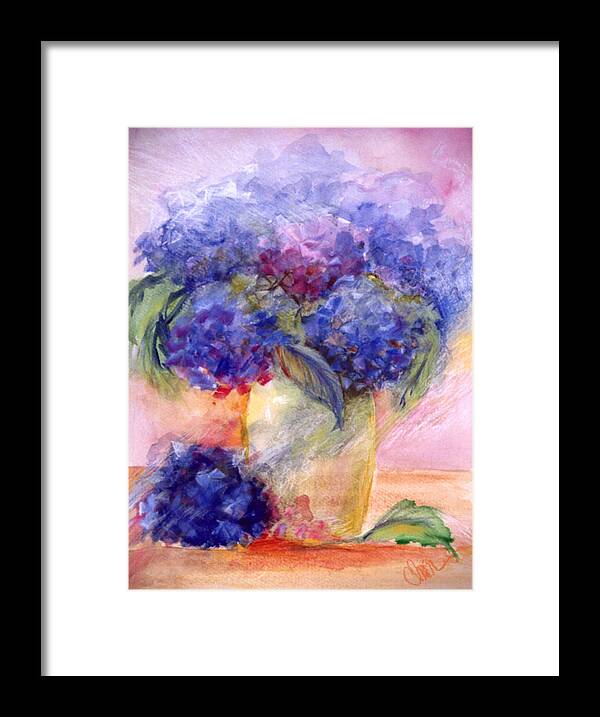 Hydrangeas Framed Print featuring the photograph Katherine's Hydrangeas by Christine Cousart