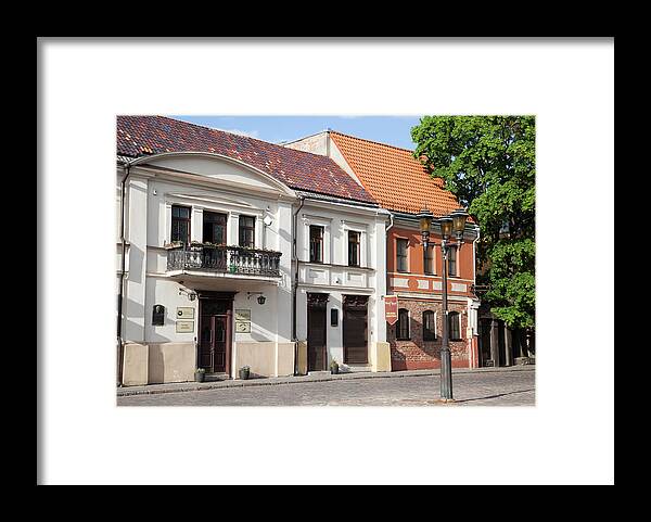 Buildings Framed Print featuring the photograph Kaunas Old Town by Ramunas Bruzas
