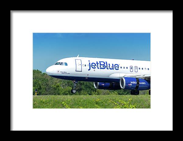 Air Travel Framed Print featuring the photograph Keep Blue And Carry On by Guy Whiteley