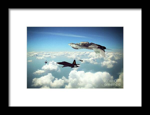 F-14 Tomcat Framed Print featuring the digital art Keeping Up Foreign Relations by Airpower Art