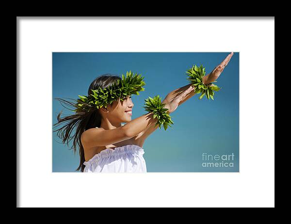 Aloha Framed Print featuring the photograph Keiki Hula by Ron Dahlquist - Printscapes