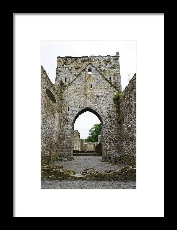 Kells Framed Print featuring the photograph Kells Priory Arched Entry Beneath Tower County Kilkenny Ireland by Shawn O'Brien
