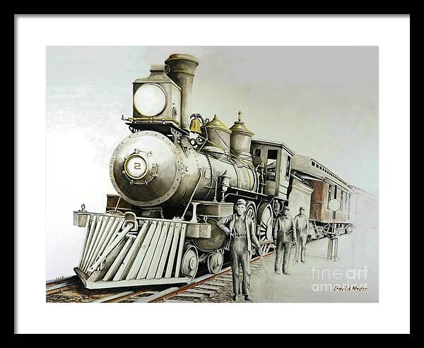 Train Framed Print featuring the drawing Kentucky Iron Horse by David Neace