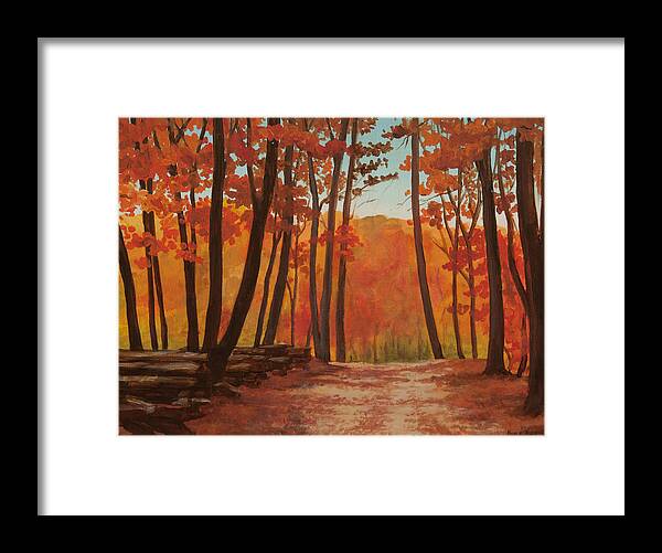 Landscape Framed Print featuring the painting Kentucky Reverie by Heidi E Nelson