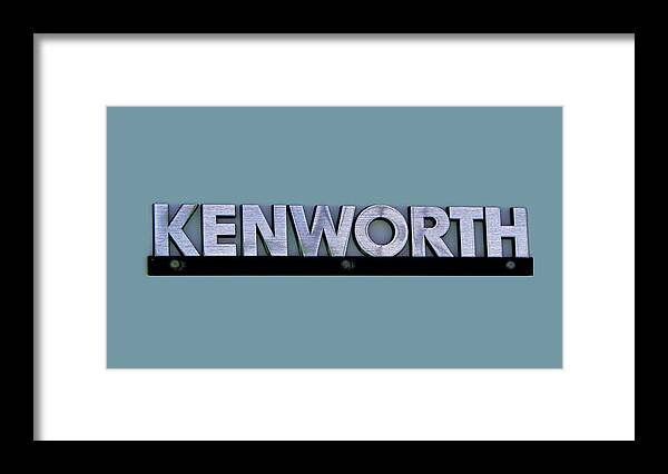 Kenworth Semi Truck Logo Framed Print By Nick Gray