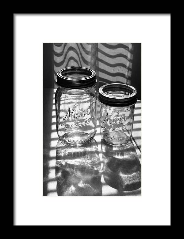 Glass Framed Print featuring the photograph Kerr Jars by Steve Augustin
