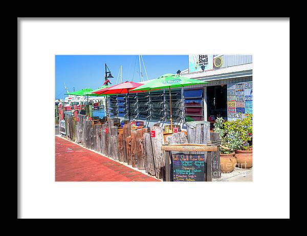 Waterfront Framed Print featuring the photograph Key West Raw Bar by Ules Barnwell