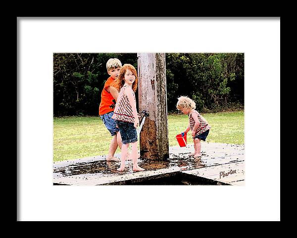 Summer Framed Print featuring the photograph Kids Fresco by Phil Burton