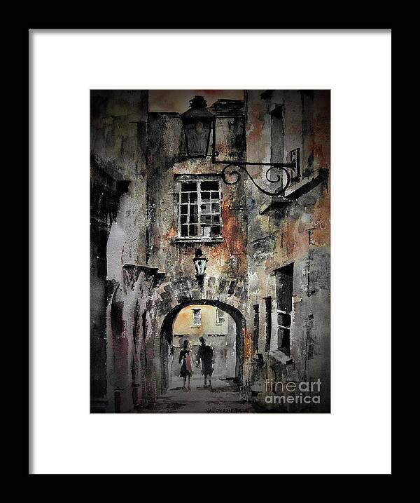 Ireland Framed Print featuring the painting F 725 Kilkenny Butterslip by Val Byrne