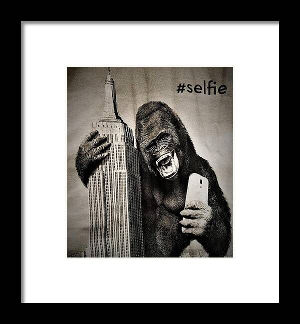 Architecture Framed Print featuring the photograph King Kong Selfie by Rob Hans