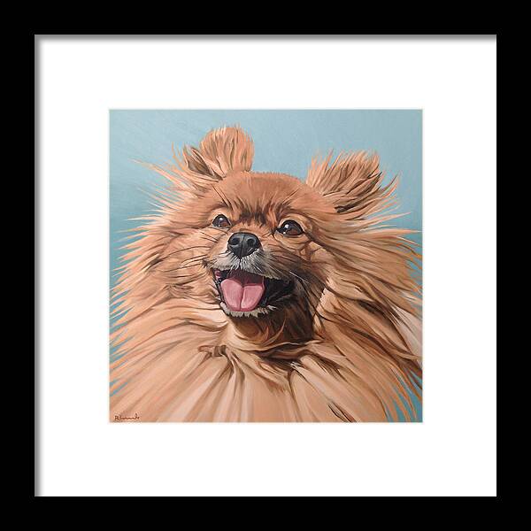 Dog Framed Print featuring the painting King Louie by Nathan Rhoads