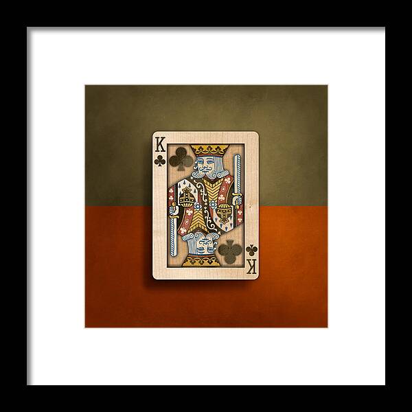 King Of Clubs Framed Print featuring the photograph King of Clubs in Wood by YoPedro