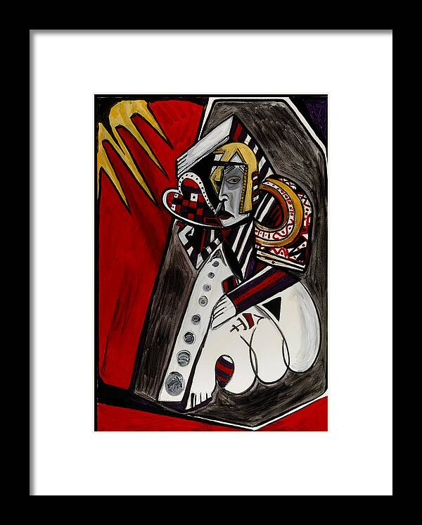  Framed Print featuring the painting King of Hearts 24x36 by Hans Magden