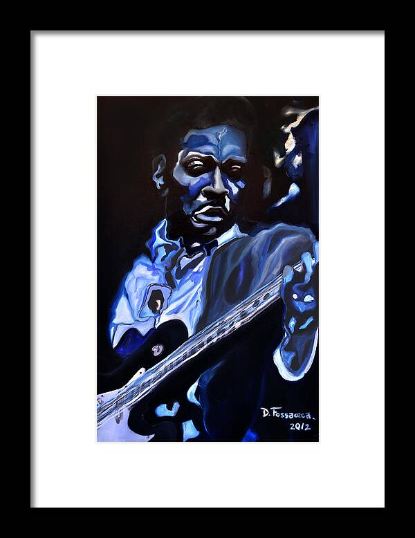 Blues Guitar Framed Print featuring the painting King of Swing-Buddy Guy by David Fossaceca