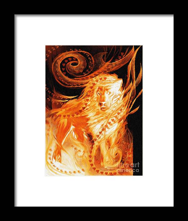 Prophetic Art Framed Print featuring the painting King by Pam Herrick