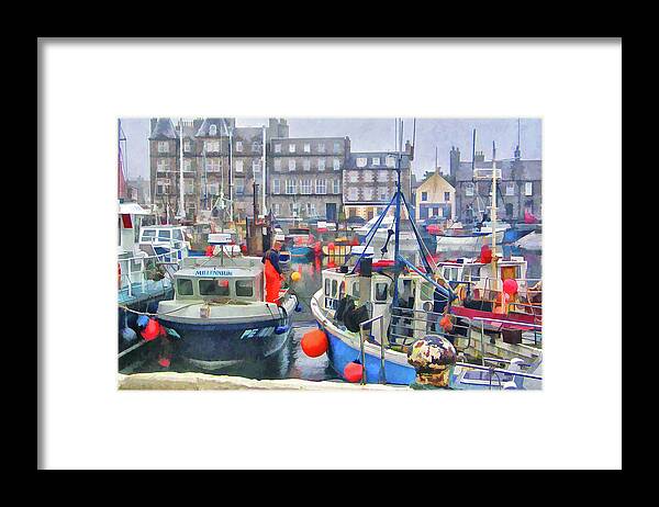 Kirkwall Framed Print featuring the photograph Kirkwall Harbour by Monroe Payne