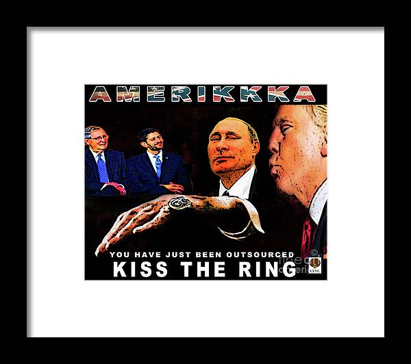 Putin Framed Print featuring the photograph Kiss The Ring by Reggie Duffie