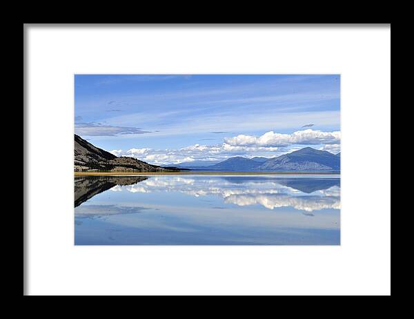 Summer Framed Print featuring the photograph Kluane Lake Reflections by Cathy Mahnke