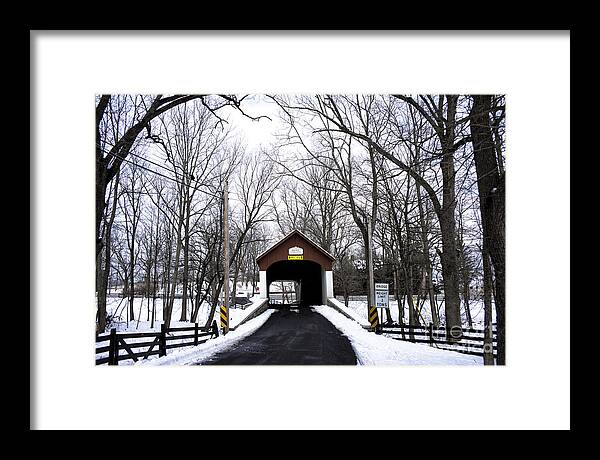 Knecht's Covered Bridge Framed Print featuring the photograph Knecht's Mill Covered Bridge by John Rizzuto