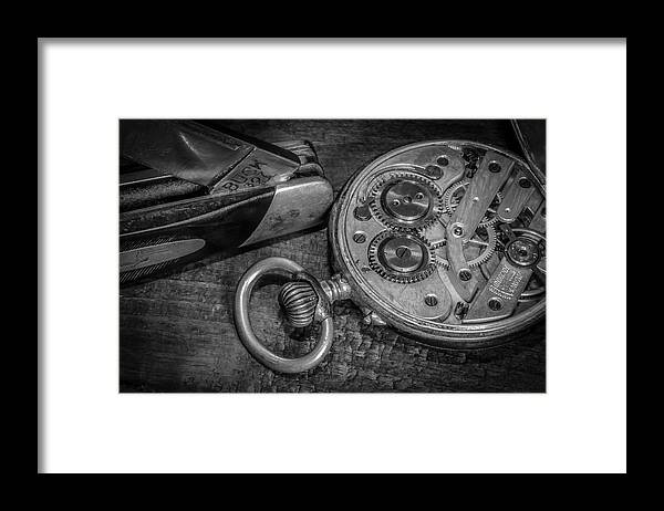 Pocket Knife Framed Print featuring the photograph Knife And Watch by Ray Congrove