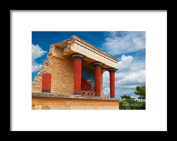 Knossos Framed Print featuring the photograph Knossos palace at Crete, Greece by Anastasy Yarmolovich