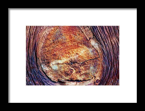 Wood Abstract Framed Prints Framed Print featuring the photograph Knot by Kevin Bone