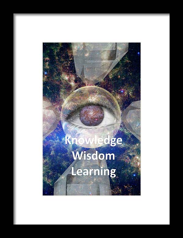 Knowledge Wisdom Learning Framed Print featuring the digital art Knowledge by Catherine Weser