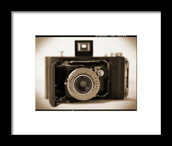 Vintage Kodak Camera Framed Print featuring the photograph Kodak Diomatic by Mike McGlothlen
