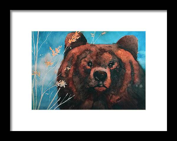 Watercolor Framed Print featuring the painting Kodiak by Sean Parnell
