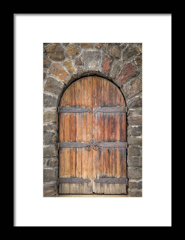 Gothic Framed Print featuring the photograph Kona Door 0832 by Kristina Rinell