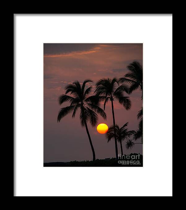 Hawaii Framed Print featuring the photograph Kona Sunset #2 by Mark Dahmke