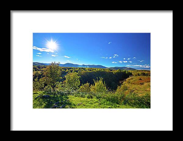 Korana Framed Print featuring the photograph Korana river canyon near Plitvice by Brch Photography