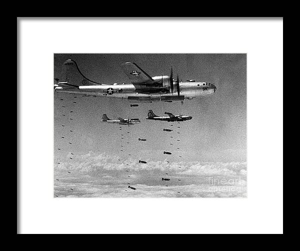 1951 Framed Print featuring the photograph B-29 Bombers During Korean War by Granger