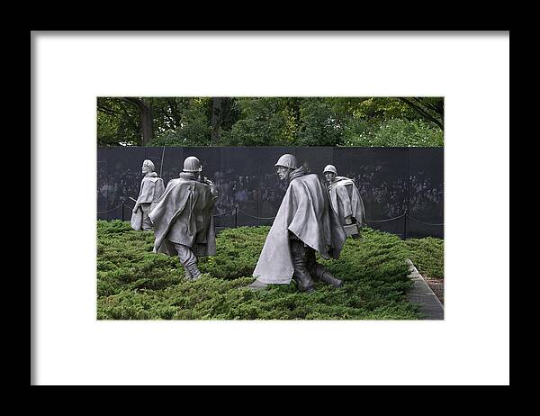 Memorial Framed Print featuring the photograph Korean War Veterans Memorial by Lois Lepisto