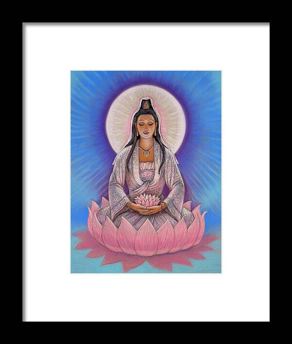 Kuan Yin Framed Print featuring the painting Kuan Yin by Sue Halstenberg