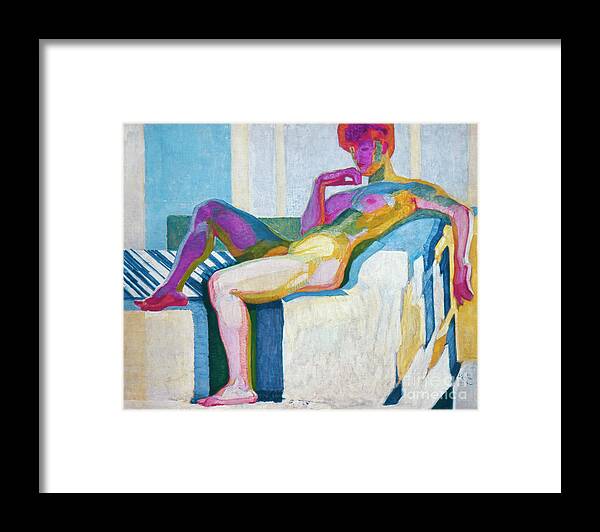 1910 Framed Print featuring the painting Planes Nude by Frantisek Kupka