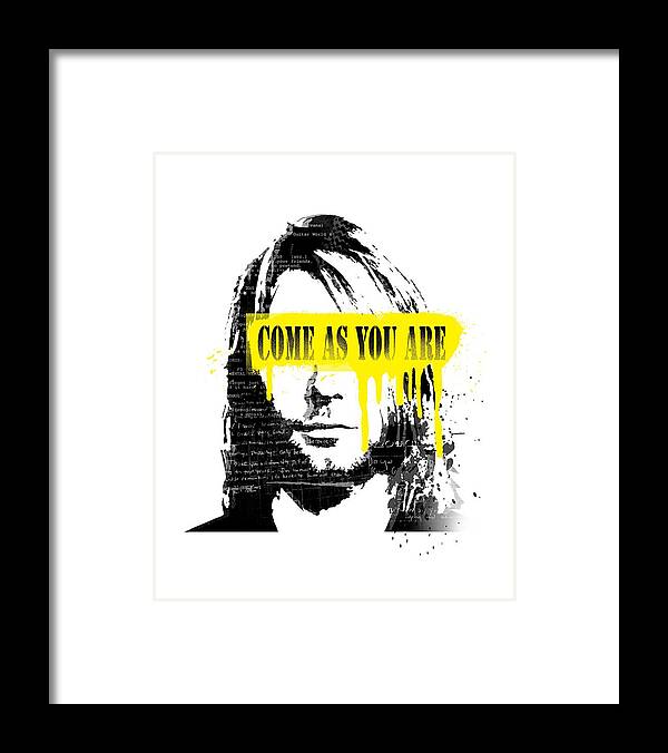 Nirvana Framed Print featuring the painting Kurt Cobain Art by Art Popop