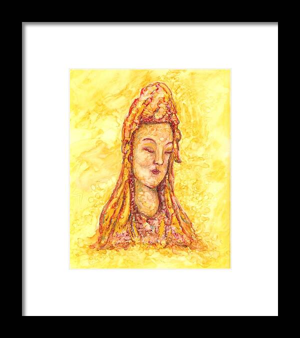 Kwan Yin Framed Print featuring the mixed media Kwan Yin by Suzan Sommers