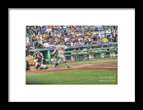 Kyle Framed Print featuring the photograph Kyle Schwarber #1 by David Bearden